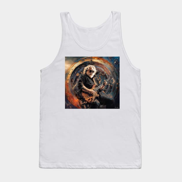 Jerry Garcia The Wheel Tank Top by IconsPopArt